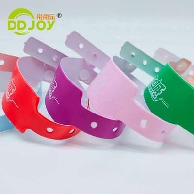 DDjoy Festival Events Printing Custom Vinyl PVC Plastic Bracelet for VIP Admission