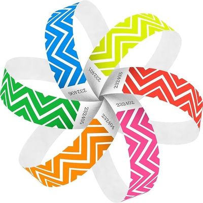 Yellow Custom Printed Tyvek Bracelet for Easter Occasion Waterproof Disposable Wristband