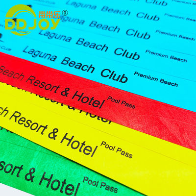 Yellow Custom Printed Tyvek Bracelet for Easter Occasion Waterproof Disposable Wristband
