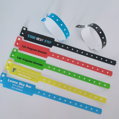 250*25mm/250*19mm PE Wristband VIP Admission for Park/Events/Festival ISO9001 Certified