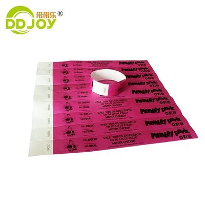 250*25mm/250*19mm Full Color Event Party VIP Custom Wristband Entry Tyvek for Security