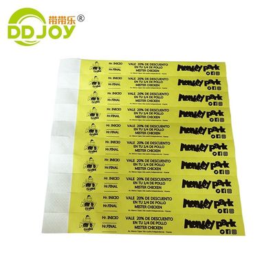 250*25mm/250*19mm Full Color Event Party VIP Custom Wristband Entry Tyvek for Security