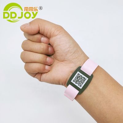 Waterproof Disposable L Shape 13.56MHZ Plastic Wristbands for Medical Occasion Party