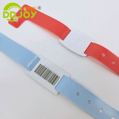 Waterproof Disposable L Shape 13.56MHZ Plastic Wristbands for Medical Occasion Party