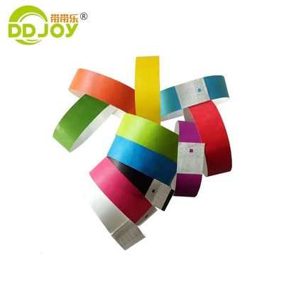 Customized Waterproof Tyvek Wristband Full Color Event Tickets Paper Bracelets for Holiday