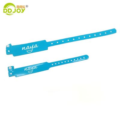 Clear Identification PVC Button Bracelets One Time and Customized Design for Hotels