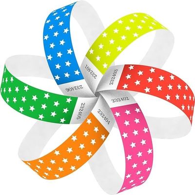 Plain Tyvek Wristbands in Orange 100 Pcs for Event Party Supplies Logo OEM Customized
