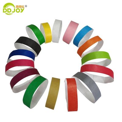 Plain Tyvek Wristbands in Orange 100 Pcs for Event Party Supplies Logo OEM Customized