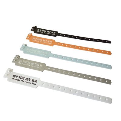 Promotion Activity Custom PVC Vinyl Wristbands Monochrome Printing for Events Party