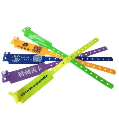 Custom Events PVC Neon Color Wristbands Gifts One off Plastic Festival Vinyl Bracelet