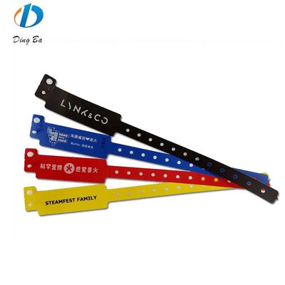 Custom One-off Plastic Wrist Bands for VIP Club Admission ID Bracelets Car Plastic Lock