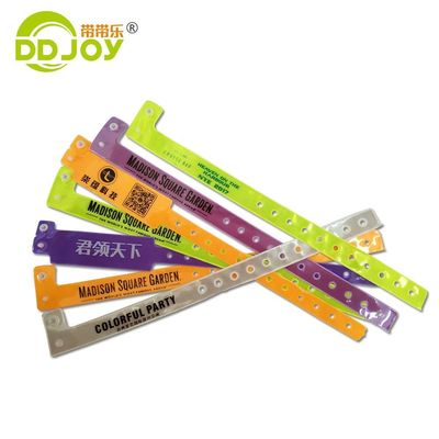 Custom Events PVC Neon Color Wristbands Gifts One off Plastic Festival Vinyl Bracelet