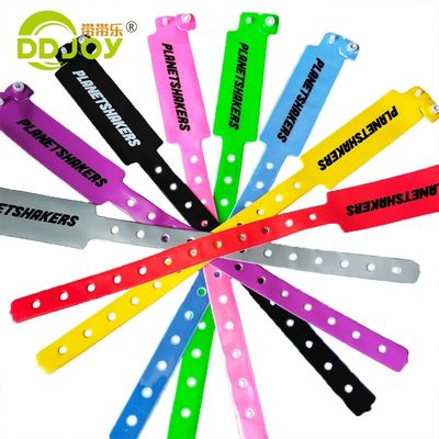 Custom Logo Vinyl Bracelets for Amusement Park Affordable and Durable