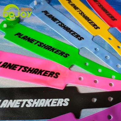 Custom Logo Vinyl Bracelets for Amusement Park Affordable and Durable