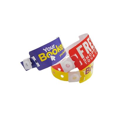 Main Stone Plastic Synthetic Paper Bracelet in Violet for Custom Events Festival