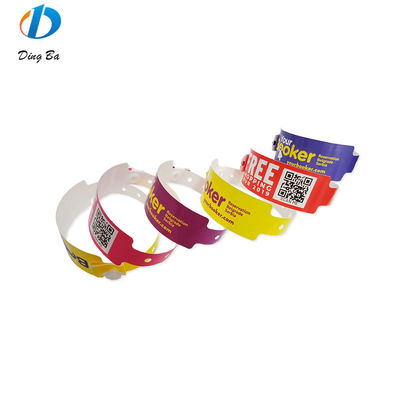 Main Stone Plastic Synthetic Paper Bracelet in Violet for Custom Events Festival