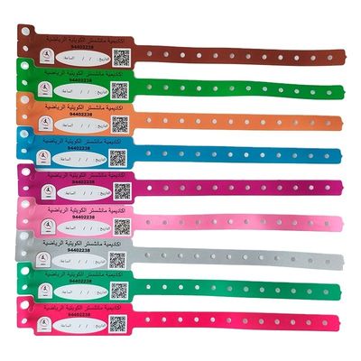 ISO9001 Certified Custom CMYK Digital Printing Waterproof Plastic Wristband for Hotel