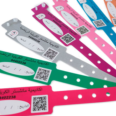ISO9001 Certified Custom CMYK Digital Printing Waterproof Plastic Wristband for Hotel