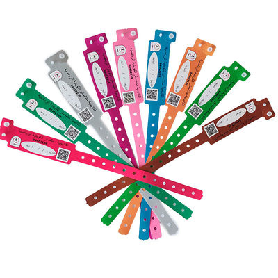 ISO9001 Certified Custom CMYK Digital Printing Waterproof Plastic Wristband for Hotel