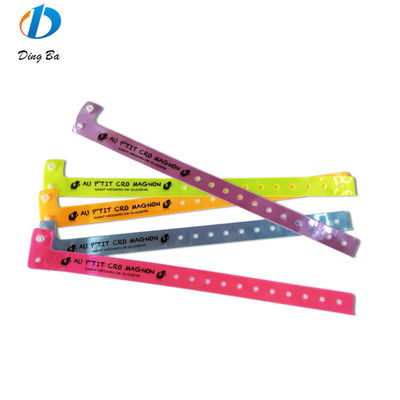 Other Shape Soft Adjustable PVC/ Vinyl Plastic Entry Wristband for Events and Parties