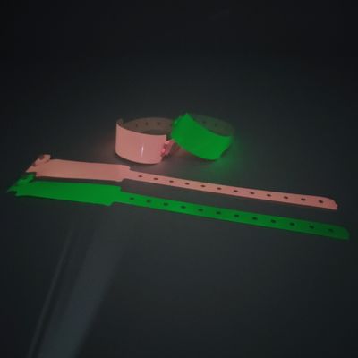 Waterproof Soft Glowing Neon Luminescent PVC Vinyl Bracelet Wristbands for Night Club