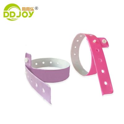 Fluorescent Film PVC Material L Shape Wristband for Events 250*16mm Adjustable Size
