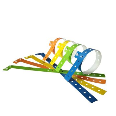 Composite Material ID Bracelets Custom Waterproof L Shape PE Wristband for Events Party