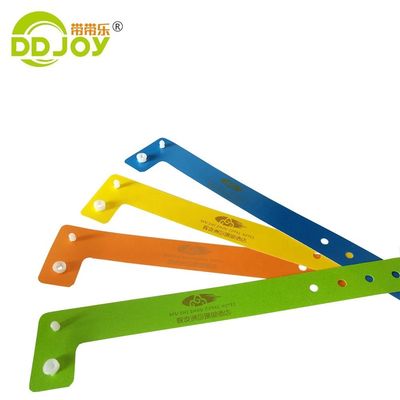 Composite Material ID Bracelets Custom Waterproof L Shape PE Wristband for Events Party