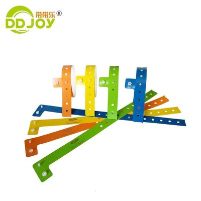 Composite Material ID Bracelets Custom Waterproof L Shape PE Wristband for Events Party