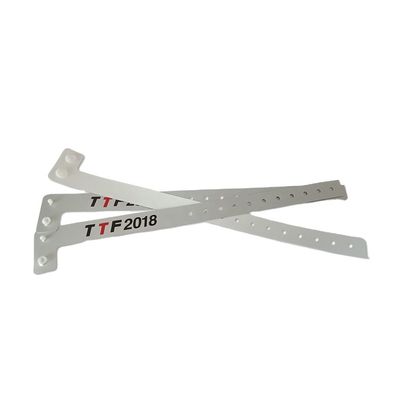 Custom Logo Accepted Hotel Paper Composite L Shape Wrist Band for Clear Identification