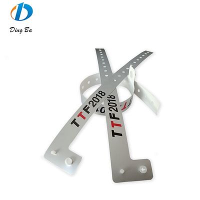 Custom Logo Accepted Hotel Paper Composite L Shape Wrist Band for Clear Identification