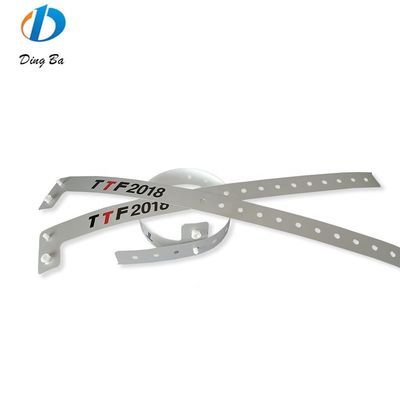 Custom Logo Accepted Hotel Paper Composite L Shape Wrist Band for Clear Identification