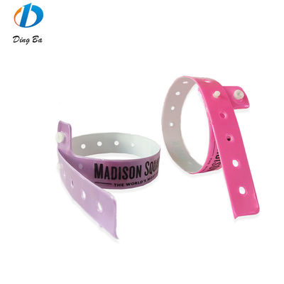 250*25mm/250*16mm Red Vinyl PVC Wristband Bracelets Must-Have for VIP Pass Admission