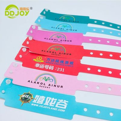 Event Anti-Allergy Custom Waterproof CMYK LOGO Composite Wrist Band for Theme Park