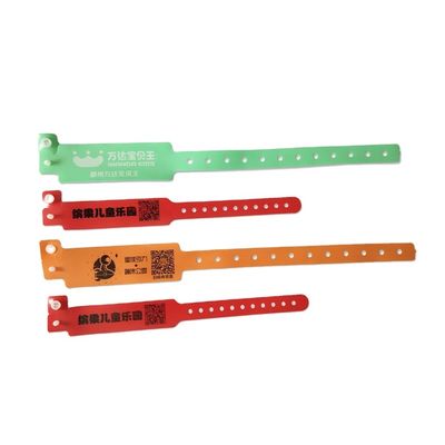 Red PVC Wristband for Kids Custom Soft Plastic One Time Band Writable Vinyl Metal Crafts