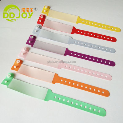 Red PVC Wristband for Kids Custom Soft Plastic One Time Band Writable Vinyl Metal Crafts