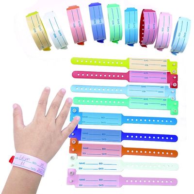 Soft Plastic ID Wristbands for Child Custom Vinyl One Time Bracelet at Amusements