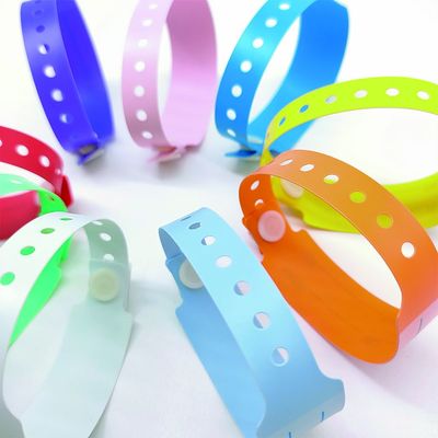 Soft Plastic ID Wristbands for Child Custom Vinyl One Time Bracelet at Amusements
