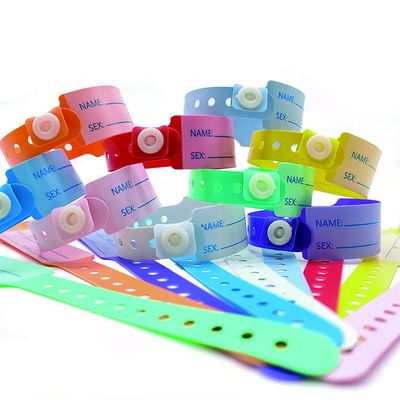 Soft Plastic ID Wristbands for Child Custom Vinyl One Time Bracelet at Amusements