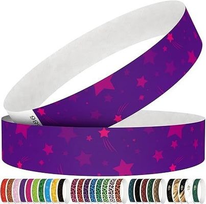 Printed Waterproof Tyvek DuPont Paper Bracelet for Customized Amusement Park Entry