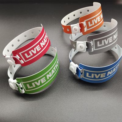 Shanghai PVC Material Vinyl Wristbands For Events Wide Shape and Free Design Included