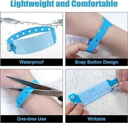 Anti-Lost Personalized PVC Vinyl Bracelets for Events and Festivals Set Rainbow Colors