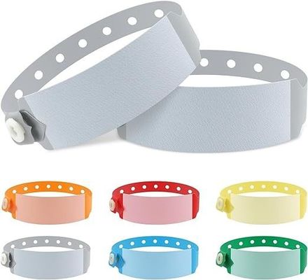 Anti-Lost Personalized PVC Vinyl Bracelets for Events and Festivals Set Rainbow Colors