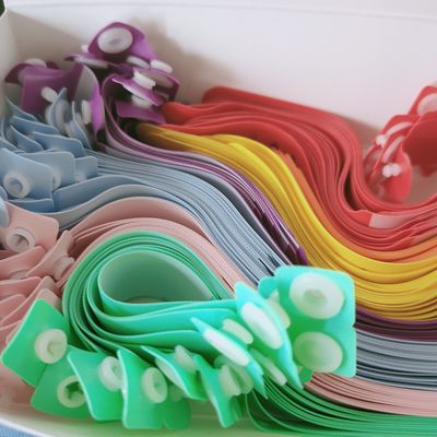 Anti-Lost Personalized PVC Vinyl Bracelets for Events and Festivals Set Rainbow Colors