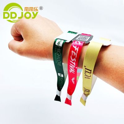 Access Control Custom Events Ticket Woven RFID Bracelet Fabric NFC Wristband Regular Size 350*15mm