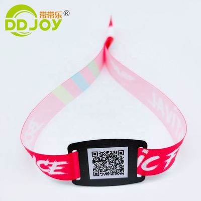 Access Control Custom Events Ticket Woven RFID Bracelet Fabric NFC Wristband Regular Size 350*15mm