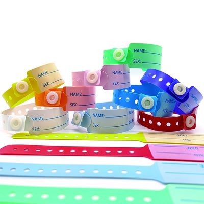 Amusements Occasion PVC/Vinyl ID Bracelet 100pcs Disposable Custom Medical Wristband