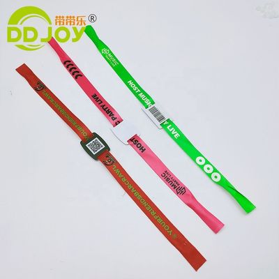 Access Control Custom Events Ticket Woven RFID Bracelet Fabric NFC Wristband Regular Size 350*15mm