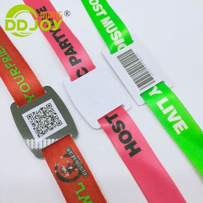 Access Control Custom Events Ticket Woven RFID Bracelet Fabric NFC Wristband Regular Size 350*15mm