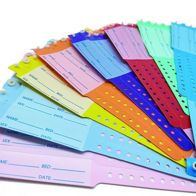 Amusements Occasion PVC/Vinyl ID Bracelet 100pcs Disposable Custom Medical Wristband